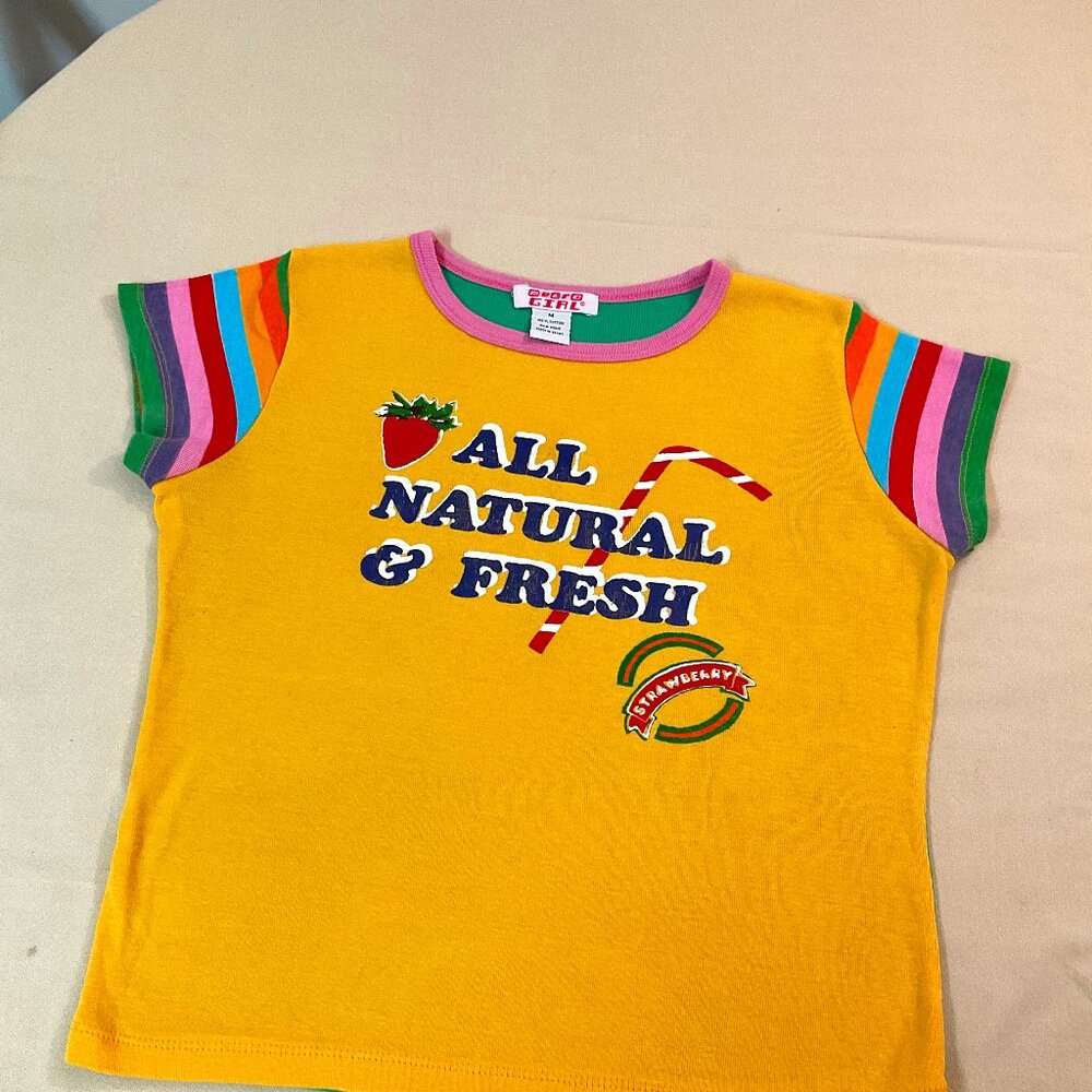 Freshen Up Your Look with Strawberry Crop Top - Size Medium